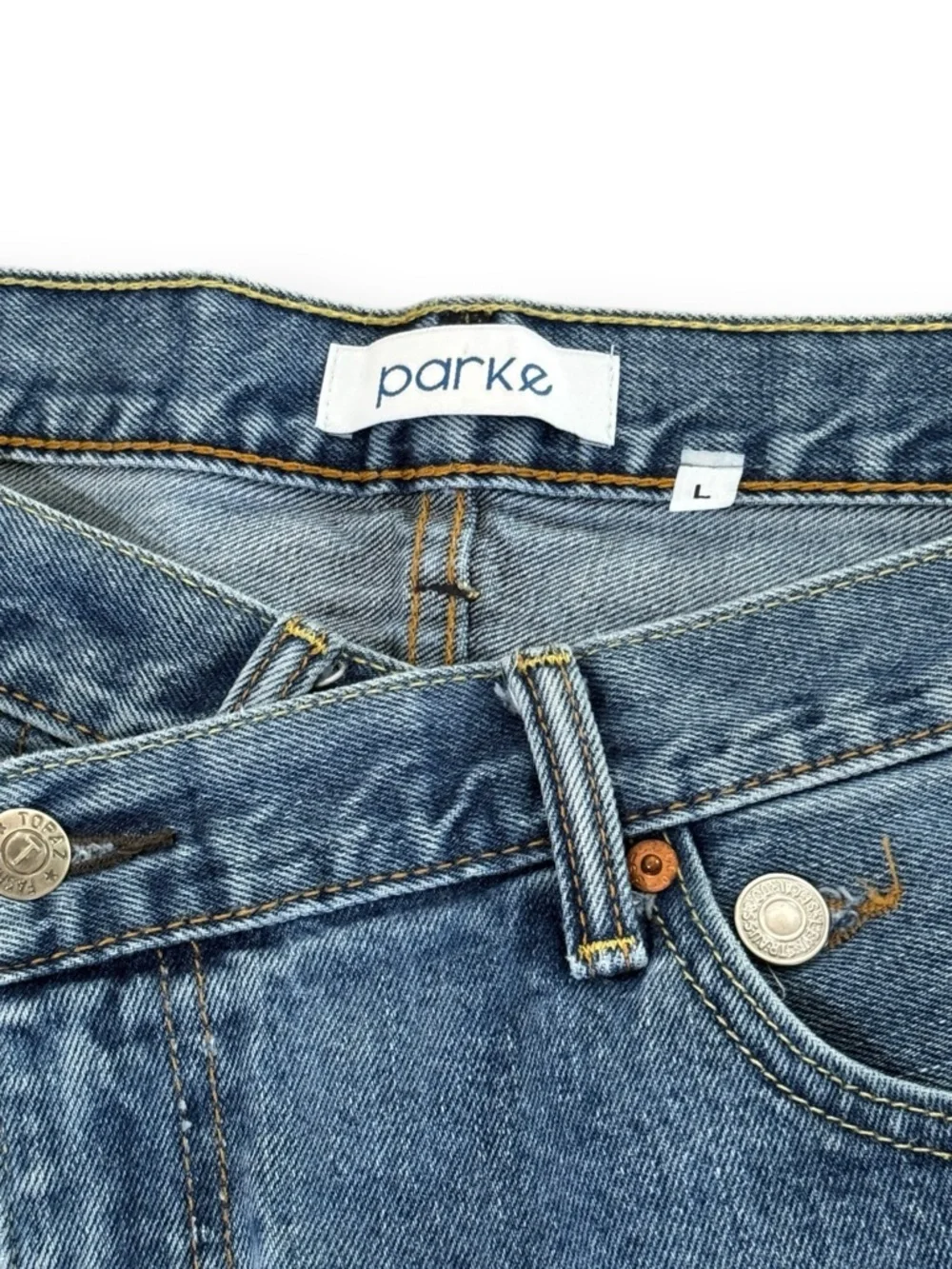 PARKE x Daily Drills Crossover Jean Large 31/32 Baggy Distressed - Picture 6 of 15